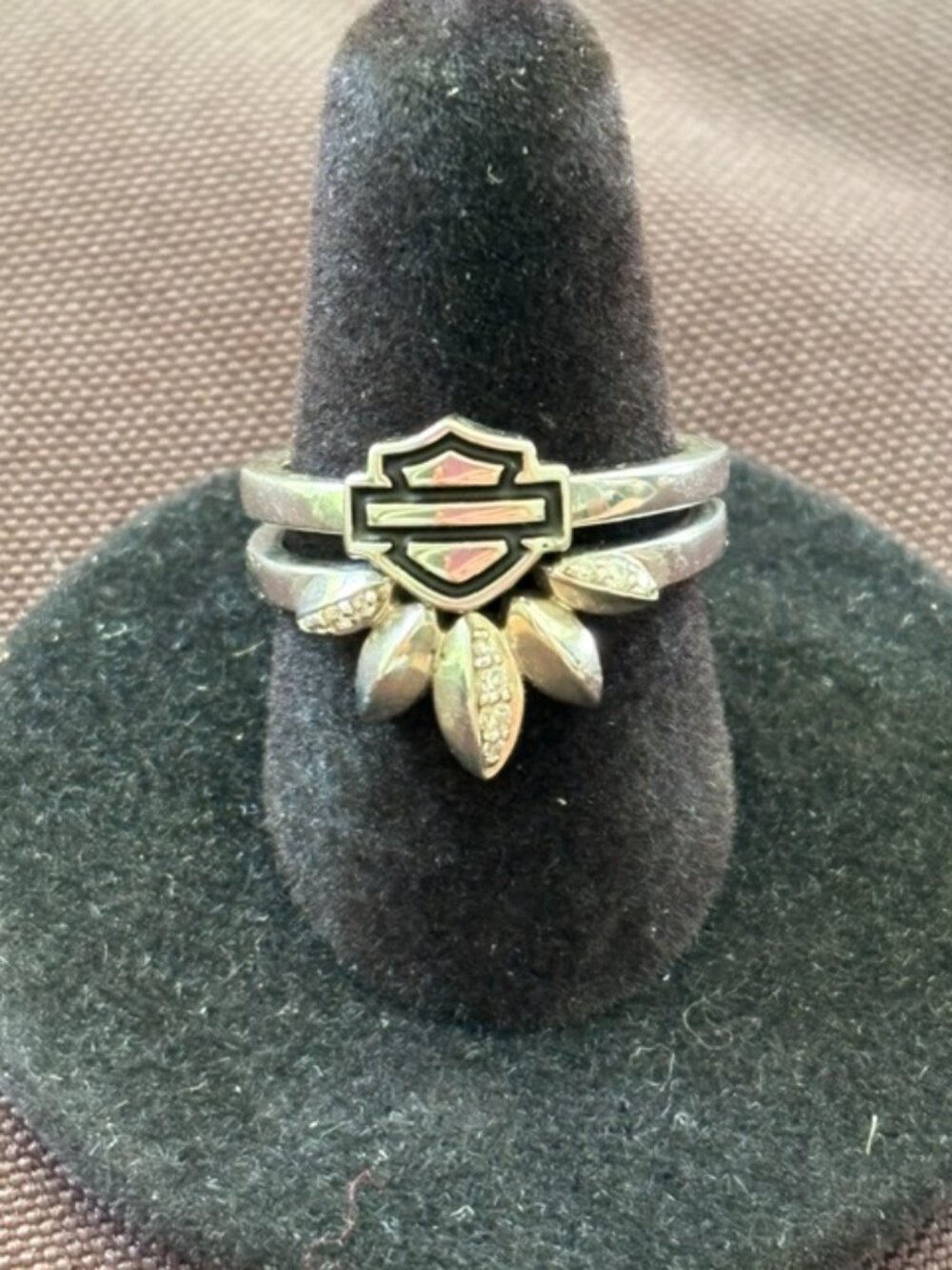 HARLEY DAVIDSON STERLING SILVER BLING SPEAR STACKING RING